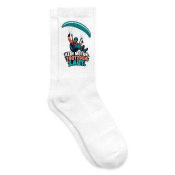 Kein Motor Trotzdem Laut Paragliding - Tennissocken - Weiß - Rechts