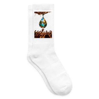"The last drop" - Tennissocken - Weiß - Rechts