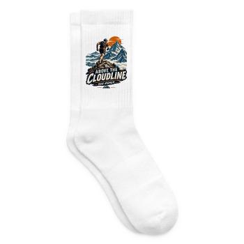 Above_the_Cloudline_Vintage_Mountain_Running_De - Tennissocken - Weiß - Rechts