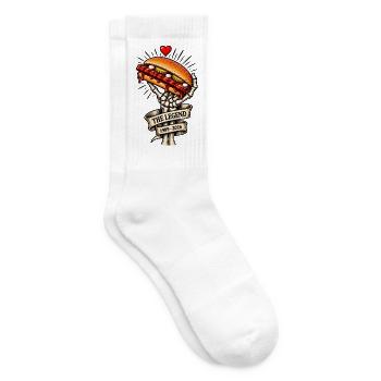 Mach's gut, liebgewonnenes BBQ - Rippchen - Tennissocken - Weiß - Rechts