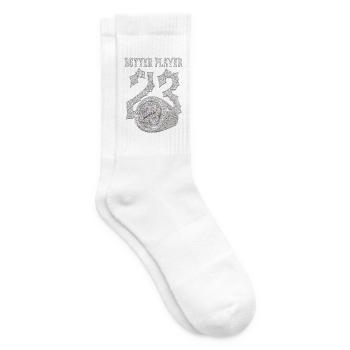 Better Player Diamant Logo - Tennissocken - Weiß - Rechts