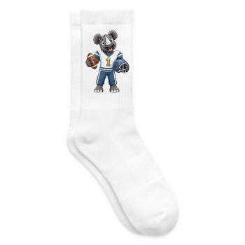 Nashorn Football Fan - Tennissocken - Weiß - Rechts
