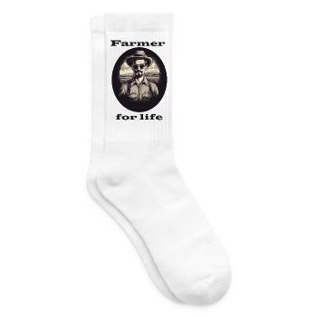 Agriculteur pour la vie - Chaussettes de tennis - blanc - Droite