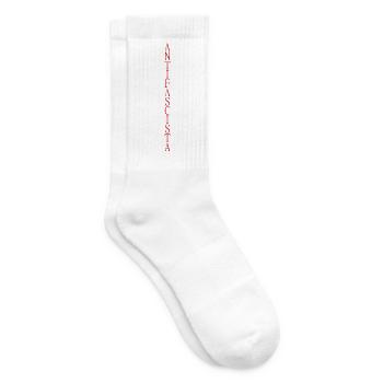 vertikal stylischer Schriftzug Antifascista - Tennissocken - Weiß - Rechts