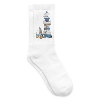 Vintage Leuchttrum und Sc - Tennissocken - Weiß - Rechts