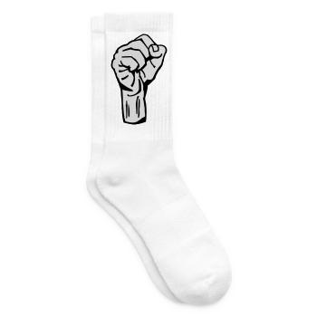 Revolution - Fist - Protest - Democracy - Fight - Tennis socks - white - Right