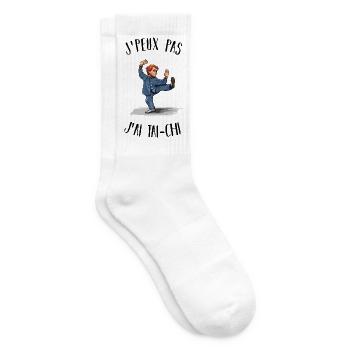 I can't I have Tai Chi - Tennis socks - white - Right