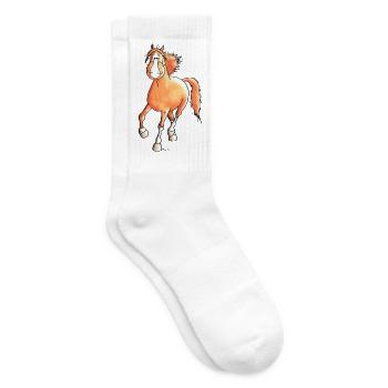 Süßes Pferd - Tennissocken - Weiß - Rechts