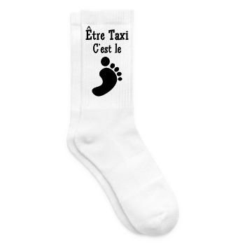 Être Taxi, c'est le pied ! - Chaussettes de tennis - blanc - Droite