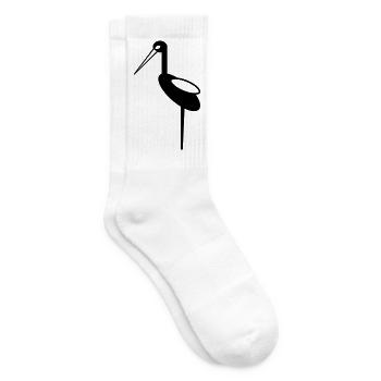 Stork, midwife, midwife motif - Tennis socks - white - Right