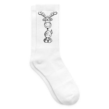 Da kommt ein Elch - Tennissocken - Weiß - Rechts