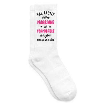 Patin / Pate / Patentochter / Patensohn - Tennissocken - Weiß - Rechts