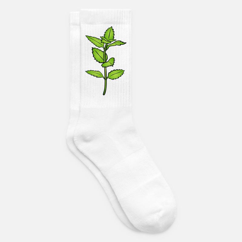 Kräuter - Tennissocken - Weiß