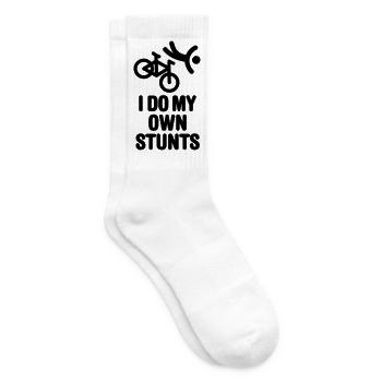 I do my own stunts mountain bike MTB ATB biking - Tennissocken - Weiß - Rechts