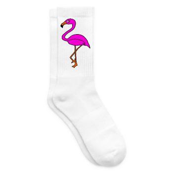 Flamingos Bird Bird Animals Gift - Tennis socks - white - Right