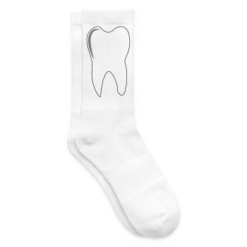 molar tooth - Tennis socks - white - Right
