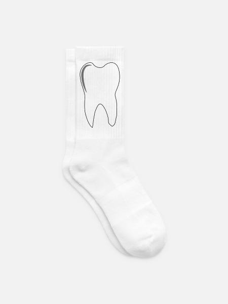 molar tooth - Tennis socks - white