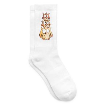 Three Little Owls - Tennis socks - white - Right