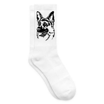 Deutscher Schäferhund - Tennissocken - Weiß - Rechts