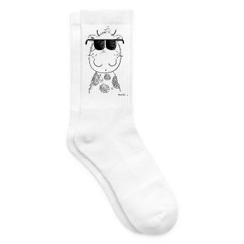 Coole Kuh I Kuh mit Sonnenbrille - Tennissocken - Weiß - Rechts