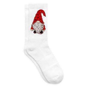 Christmas Gnome Xmas Gnom - Tennis socks - white - Right