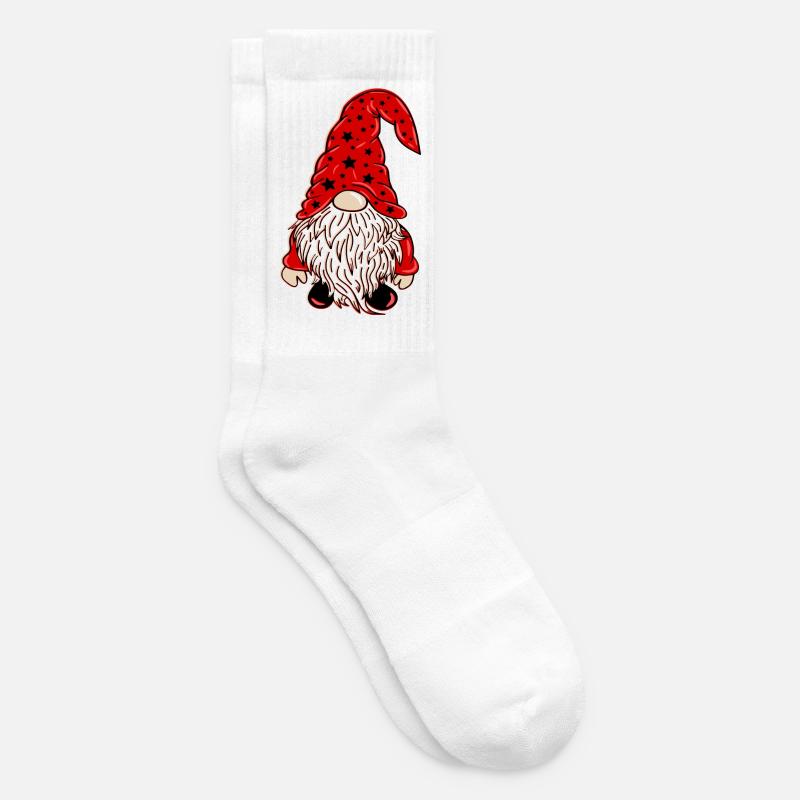 Weihnachts Wichtel Xmas Gnom - Tennissocken - Weiß