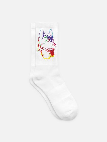 Schäferhund - deutscher Schäferhund - Geschenk - Tennissocken - Weiß