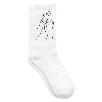 massage shiatsu - Chaussettes de tennis - blanc - Droite