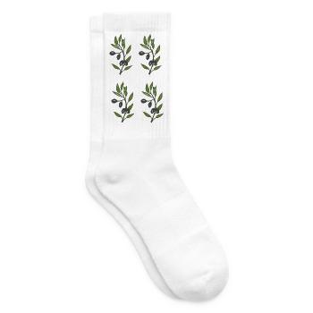 olives 4-fold - Tennis socks - white - Right