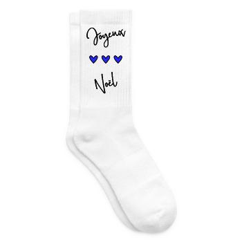 JOYEUX NOËL. NOËL. MERRY CHRISTMAS. NOUVEL AN - Chaussettes de tennis - blanc - Droite