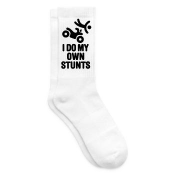 Je fais mes propres cascades quad VTT Véhicule tout terrain - Chaussettes de tennis - blanc - Droite