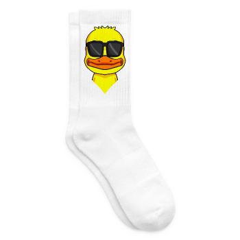 Cool duck with sunglasses - Tennis socks - white - Right