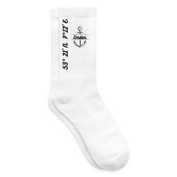 Emden coordonne le mode maritime - Chaussettes de tennis - blanc - Droite