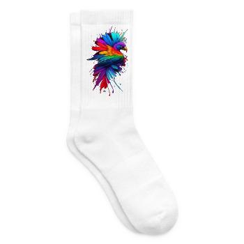 Bird of paradise - Tennis socks - white - Right