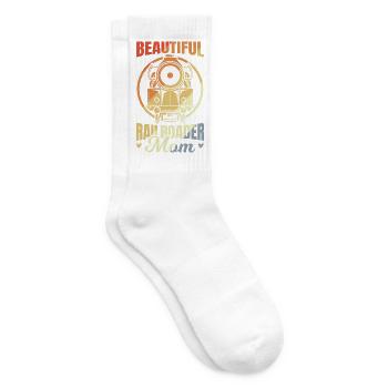 Eisenbahn Mama - Tennissocken - Weiß - Rechts