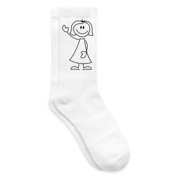 Shirts for women and girls - Tennis socks - white - Right