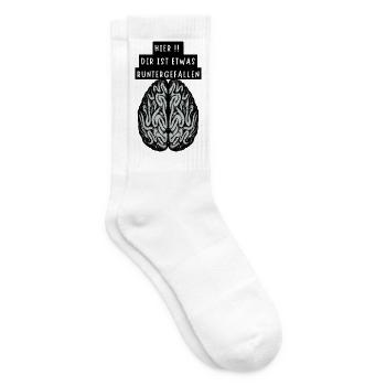 Hier!! Dir Ist Etwas Runtergefallen - Tennissocken - Weiß - Rechts