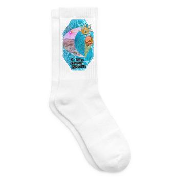 Les îles Canaries avec leur propre touche - Détendez-vous + profitez du soleil - Chaussettes de tennis - blanc - Droite