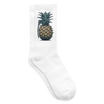 Pineapple Grenade Ring Attachments - Tennis socks - white - Right
