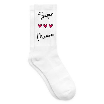 NOËL. ANNEE. ANNIVERSAIRE. RETRAITE. FÊTE - Chaussettes de tennis - blanc - Droite