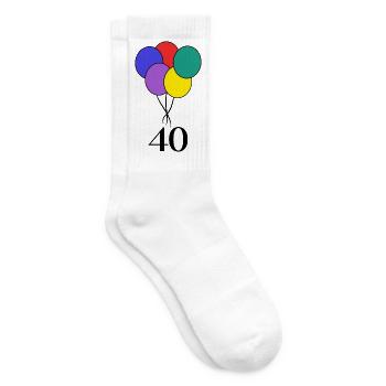 ANNIVERSARY. HAPPY BIRTHDAY. HAPPY BIRTHDAY. - Tennis socks - white - Right