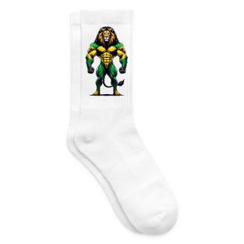 Jamaika Löwen Flagge - Tennissocken - Weiß - Rechts