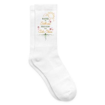 Rooted in Stillness Calm Skies - Tennis socks - white - Right