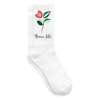 OMA. MUTTERTAG. ALLES GUTE ZUM OMA-TAG. ICH LIEBE DICH - Tennissocken - Weiß - Rechts