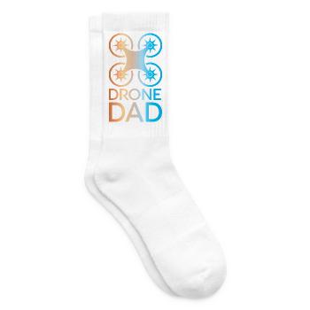 Drone papa couleurs Icône pilote de drone icône logo - Chaussettes de tennis - blanc - Droite