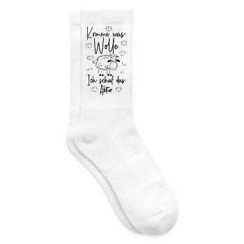 ABI 2026 KOMME WAS WOLLE ICH SCHAF DAS ABITUR 2026 - Tennissocken - Weiß - Rechts