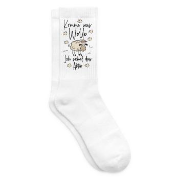 ABI 2026 Komme was WOLLE Ich SCHAF das Abitur 2026 - Tennissocken - Weiß - Rechts