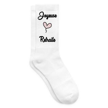 RETIREMENT. HAPPY RETIREMENT - Tennis socks - white - Right