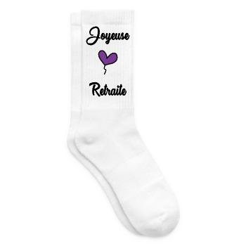 RETIREMENT. RETIREMENT. RETIRED. SENIOR. GRANNY. GRANDPA - Tennis socks - white - Right