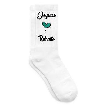 HAPPY RETIREMENT - Tennis socks - white - Right